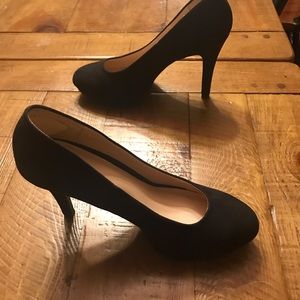 H&M black suede heels size 7